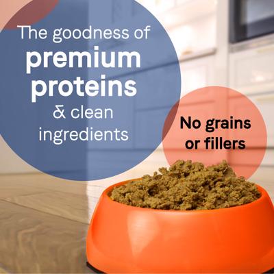 Show full view: CANIDAE PURE All Stages Grain-Free Limited Ingredient Salmon & Sweet Potato Recipe Canned Dog Food, 13-oz can, case of 12 slide 7 of 12