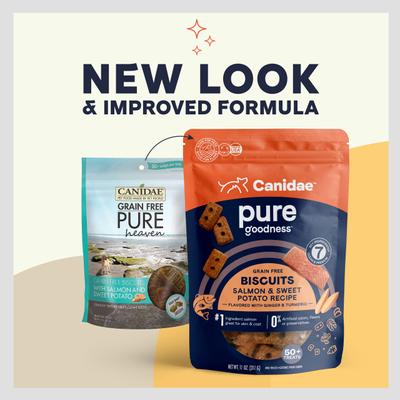 Show full view: CANIDAE Pure Biscuits with Salmon & Sweet Potato Dog Treats, 11-oz bag slide 3 of 11