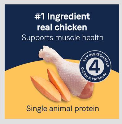 Show full view: CANIDAE PURE Chicken & Sweet Potato Recipe Jerky Dog Treats, 4-oz bag slide 4 of 9