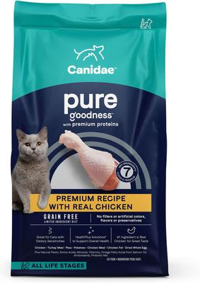 Show full view: CANIDAE PURE Limited Ingredient Chicken Recipe + Salmon Recipe Dry Cat Food slide 2 of 9