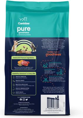 Show full view: CANIDAE PURE Limited Ingredient Chicken Recipe + Salmon Recipe Dry Cat Food slide 7 of 9