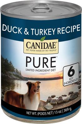 Show full view: CANIDAE PURE Limited Ingredient Duck & Turkey Recipe + Lamb Recipe Canned Dog Food slide 2 of 9