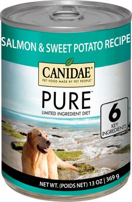 Show full view: CANIDAE PURE Limited Ingredient Salmon & Sweet Potato Recipe Canned Food + Salmon & Sweet Potato Recipe Dry Dog Food slide 2 of 9