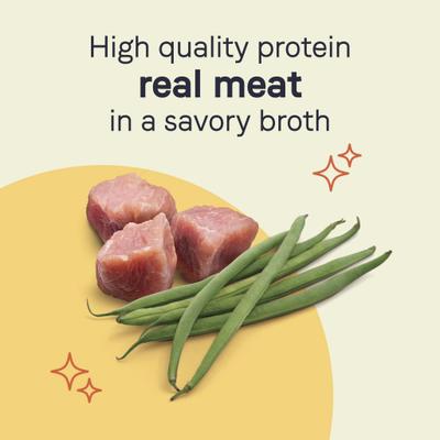 Show full view: CANIDAE PURE Petite All Stages Small Breed Fricassee Style Dinner with Turkey & Green Beans Wet Dog Food Trays, 3.5-oz, case of 12 slide 4 of 8