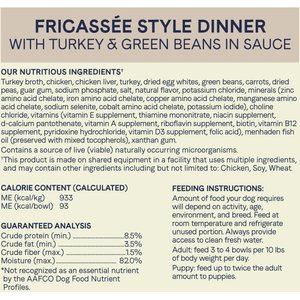 CANIDAE PURE Petite All Stages Small Breed Fricassee Style Dinner with Turkey & Green Beans Wet Dog Food Trays, 3.5-oz, case of 12
