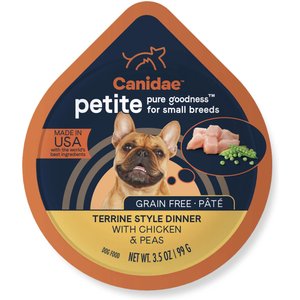 Canidae Grain Free PURE Petite Small Breed Terrine Style Dinner Pate with Chicken and Peas Wet Dog Food
