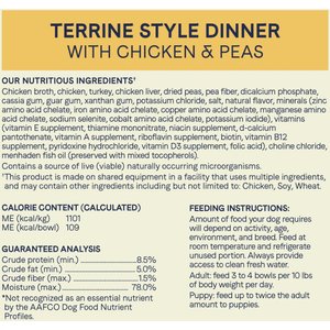 CANIDAE PURE Petite All Stages Small Breed Terrine Style Dinner with Chicken & Peas Wet Dog Food Trays, 3.5-oz, case of 12