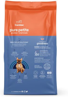 Show full view: CANIDAE Pure Petite Premium Recipe Chicken & Wholesome Grains Dry Dog Food, 10-lb bag slide 3 of 10