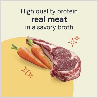 Show full view: CANIDAE PURE Petite Small Breed Cacciatore Style Dinner with Lamb & Carrots + Small Breed Bolognese Style Dinner with Beef & Carrots Wet Dog Food Trays slide 4 of 9