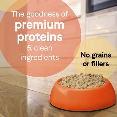 Show full view: CANIDAE PURE Petite Small Breed Fricassee Style Dinner with Turkey & Green Beans + Small Breed Terrine Style Dinner with Chicken & Peas Wet Dog Food Trays slide 9 of 9