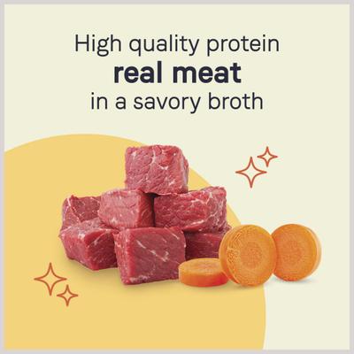 Show full view: CANIDAE PURE Petite Small Breed Terrine Style Dinner with Chicken & Peas + Small Breed Bolognese Style Dinner with Beef & Carrots Wet Dog Food Trays slide 8 of 9