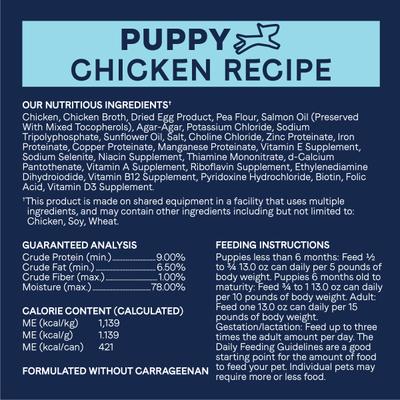 Show full view: CANIDAE PURE Puppy Grain-Free Limited Ingredient Chicken Recipe Canned Dog Food, 13-oz, case of 12 slide 8 of 12