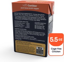 CANIDAE PURE Real Chicken & Rice Bone Broth Wet Dog Food Topper, 5.5-oz box, case of 6 slide 2 of 8