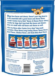 Canine Carry Outs Bacon & Cheese Flavor Dog Treats, 22.5-oz bag slide 2 of 3