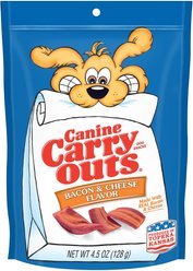 Canine Carry Outs Bacon & Cheese Flavor Dog Treats, 4.5-oz bag