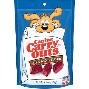 Canine Carry Outs Beef & Bacon Flavor Dog Treats, 4.5-oz bag