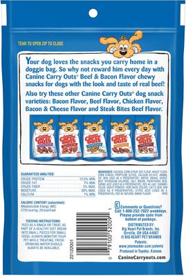 Canine Carry Outs Beef & Bacon Flavor Dog Treats