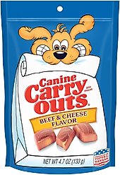 Canine Carry Outs Beef & Cheese Flavor Dog Treats, 4.7-oz bag