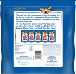 Canine Carry Outs Beef & Cheese Flavor Dog Treats, 47-oz bag slide 2 of 3