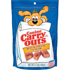 Canine Carry Outs Beef & Cheese Flavor Dog Treats, 4.7-oz bag