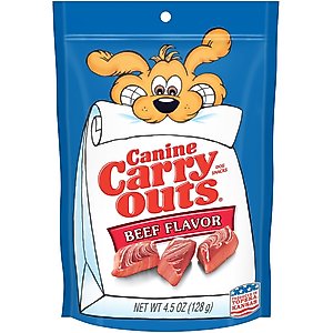 Canine Carry Outs Beef Flavor Dog Treats, 4.5-oz bag