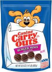 Canine Carry Outs Burger Minis Beef Flavor Dog Treats, 22.5-oz bag