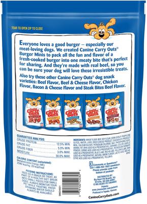 Show full view: Canine Carry Outs Burger Minis Beef Flavor Dog Treats, 22.5-oz bag slide 3 of 7