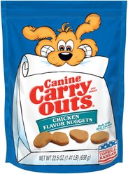 Canine Carry Outs Chicken Flavor Nuggets Dog Treats, 22.5-oz bag