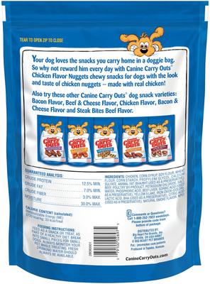 Show full view: Canine Carry Outs Chicken Flavor Nuggets Dog Treats, 22.5-oz bag slide 3 of 8
