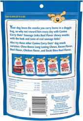 Canine Carry Outs Sausage Links Beef Flavor Dog Treats, 4.5-oz bag, case of 12 slide 2 of 3