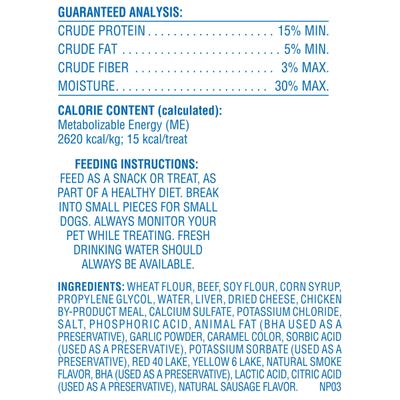 Show full view: Canine Carry Outs Sausage Links Beef Flavor Dog Treats, 4.5-oz bag, case of 12 slide 4 of 6