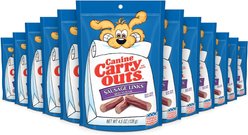 Canine Carry Outs Sausage Links Beef Flavor Dog Treats, 4.5-oz bag, case of 12