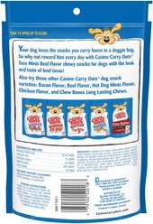 Canine Carry Outs Taco Minis Beef Flavor Dog Treats, 4.5-oz bag, case of 6 slide 2 of 3