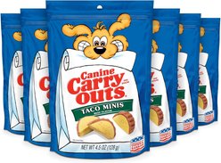 Canine Carry Outs Taco Minis Beef Flavor Dog Treats, 4.5-oz bag, case of 6