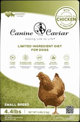 Canine Caviar Limited Ingredient Chicken & Whole Ground Oats Small Breed Dry Dog Food, 4.4-lb bag