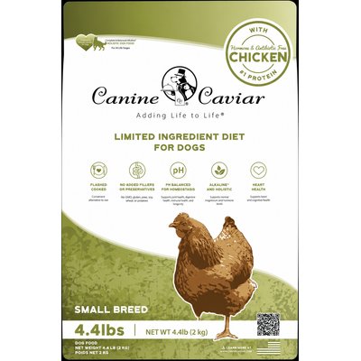 Canine Caviar Canine Caviar Limited Ingredient Chicken & Whole Ground Oats Small Breed Dry Dog Food, 4.4-lb bag