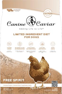 Show full view: Canine Caviar Limited Ingredient Diet Free Spirit Holistic Alkaline Entree All Life Stages Dry Dog Food, 11-lb bag slide 1 of 7