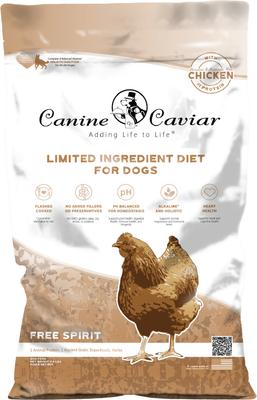 Show full view: Canine Caviar Limited Ingredient Diet Free Spirit Holistic Alkaline Entree All Life Stages Dry Dog Food, 22-lb bag slide 1 of 7