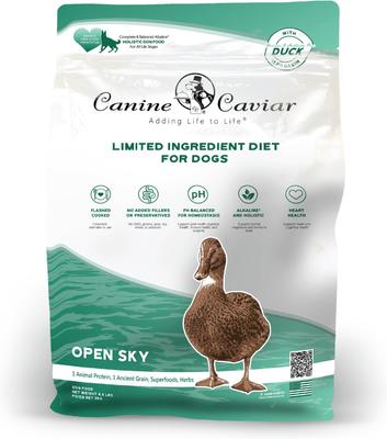 Show full view: Canine Caviar Limited Ingredient Diet Open Sky Holistic Entrée All Life Stages Dry Dog Food, 4.4-lb bag slide 1 of 7