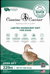 Canine Caviar Open Sky Duck Limited Ingredient Diet Alkaline Dry Dog Food, 22-lb bag