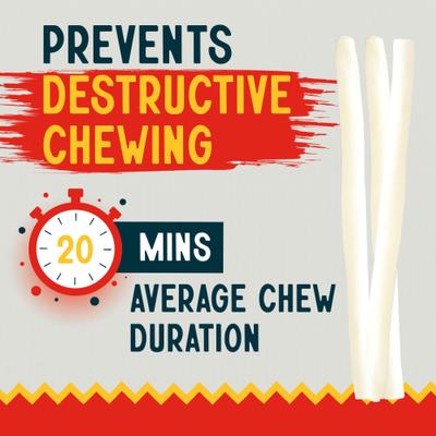 Show full view: Canine Chews 10-11-inch Retriever Skinny Stick Beef Flavor Dental Dog Chews, 50 count slide 5 of 8