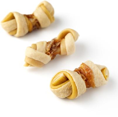 Show full view: Canine Chews 2 to 3-inch Mini Dog Bones Chicken Flavored Dog Chews, 16 count slide 6 of 6
