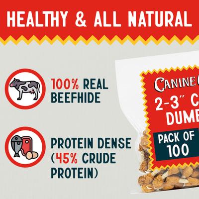 Show full view: Canine Chews 3-inch Munchy Dumbbell Chicken Flavor Dental Dog Chews, 100 count slide 6 of 8