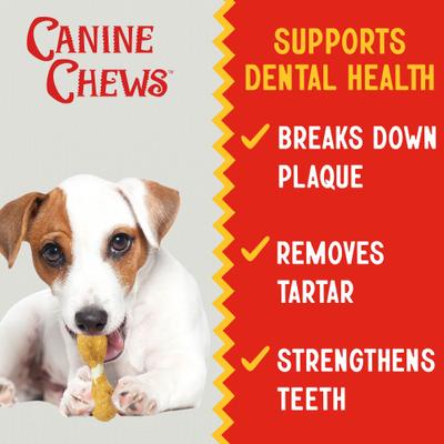 Show full view: Canine Chews 3-inch Munchy Dumbbell Chicken Flavor Dental Dog Chews, 100 count slide 4 of 8
