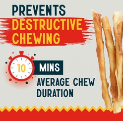 Canine Chews 5-inch Chicken Coated Rawhide Twist Stick Dental Dog Chews, 100 count slide 2 of 6