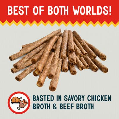 Show full view: Canine Chews 5-inch Rawhide Munchy Beef & Chicken Flavor Dental Dog Chews, 100 count slide 4 of 7