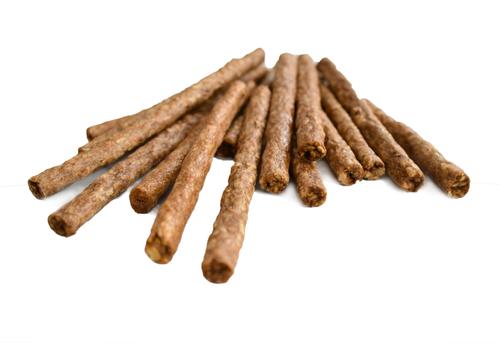 Show full view: Canine Chews 5-inch Rawhide Munchy Peanut Butter Flavor Dental Dog Chews, 100 count slide 4 of 6