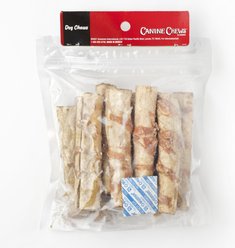 Canine Chews 5-inch Wrapped & Filled Chicken Flavored Rawhide Dog Chews, 10 count