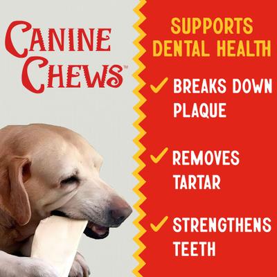 Show full view: Canine Chews Natural Premium Thick Cut Rawhide Chips Beef Flavor Dental Dog Chews
, 84 count slide 4 of 9