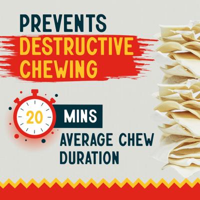 Show full view: Canine Chews Natural Premium Thick Cut Rawhide Chips Beef Flavor Dental Dog Chews
, 84 count slide 3 of 9